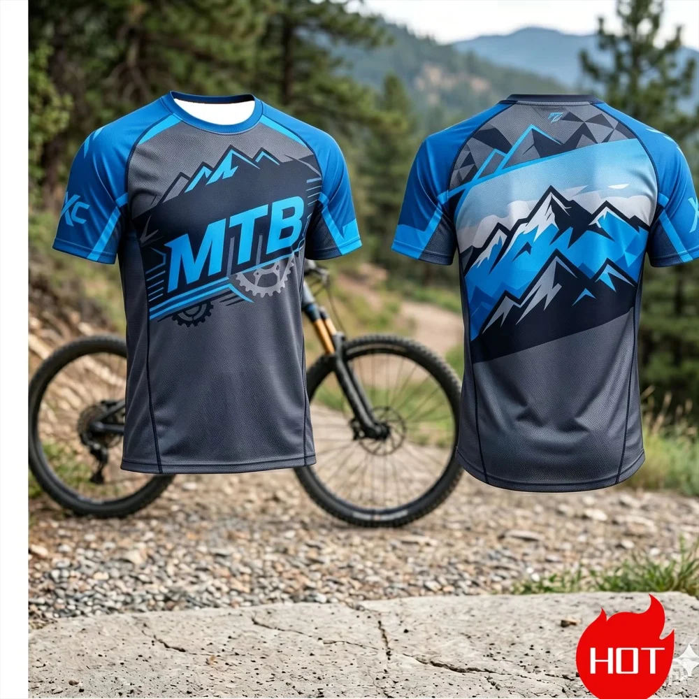 Mountain Biking Shop - Camisa de Ciclismo Masculina Familiar Respirável