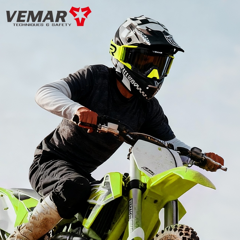 Mountain Biking Helmet Full Face - VEMAR Óculos de motocicleta masculinos e