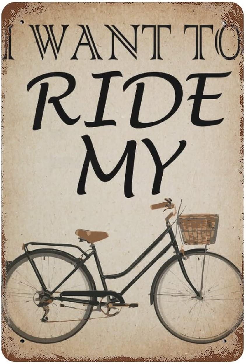 Mountain Biking Game - Sinal de lata de metal para