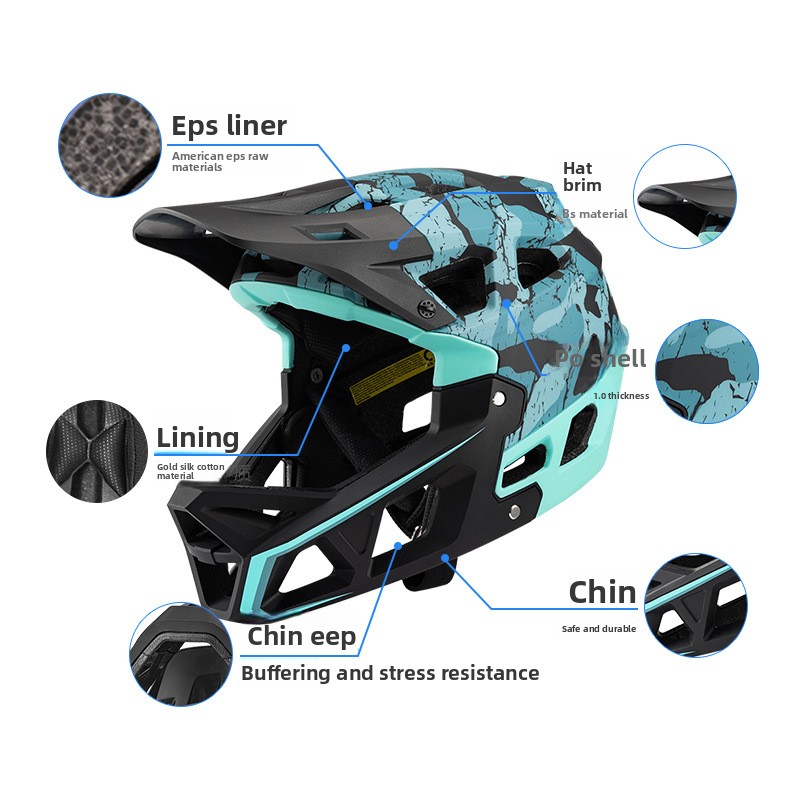 Capacete de Ciclismo Adulto pa - Mountain Biking Helmet Full Face avaliação e preço