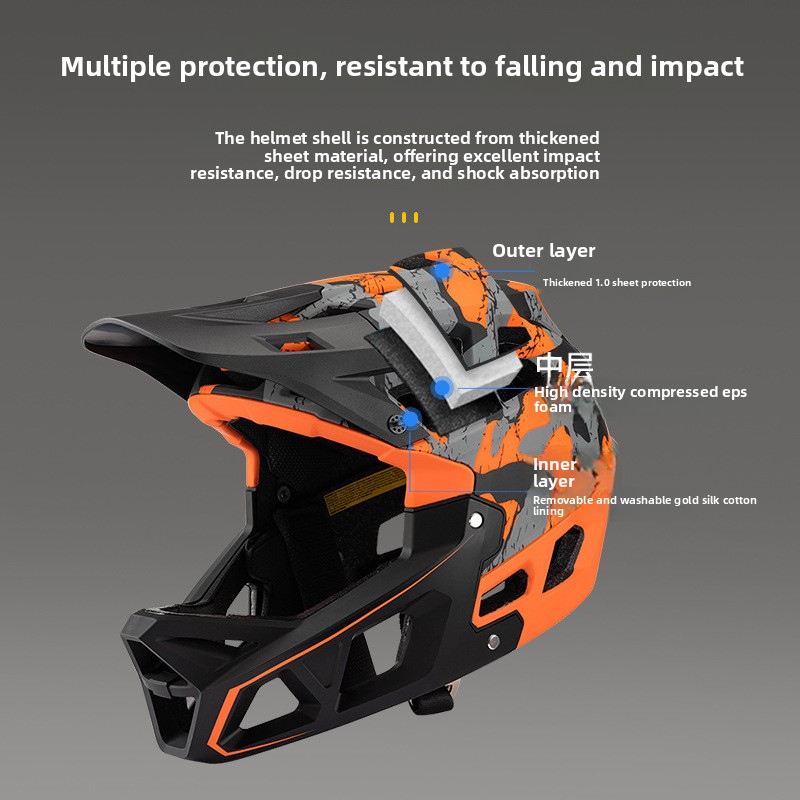 Capacete de Ciclismo Adulto pa - Mountain Biking Helmet Full Face avaliação e preço