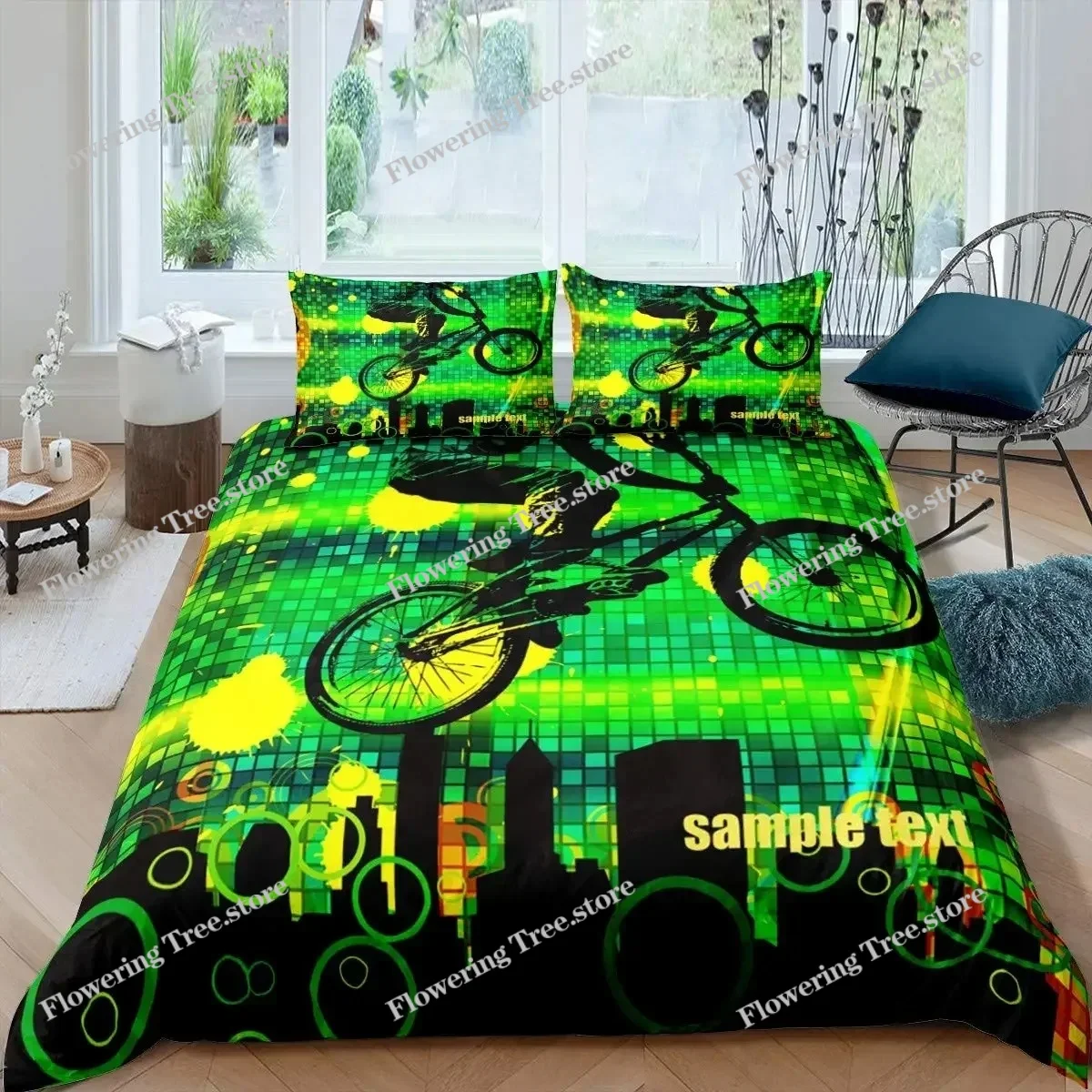 Conjunto de Capa de Edredom pa - Mountain Biking Game avaliação e preço