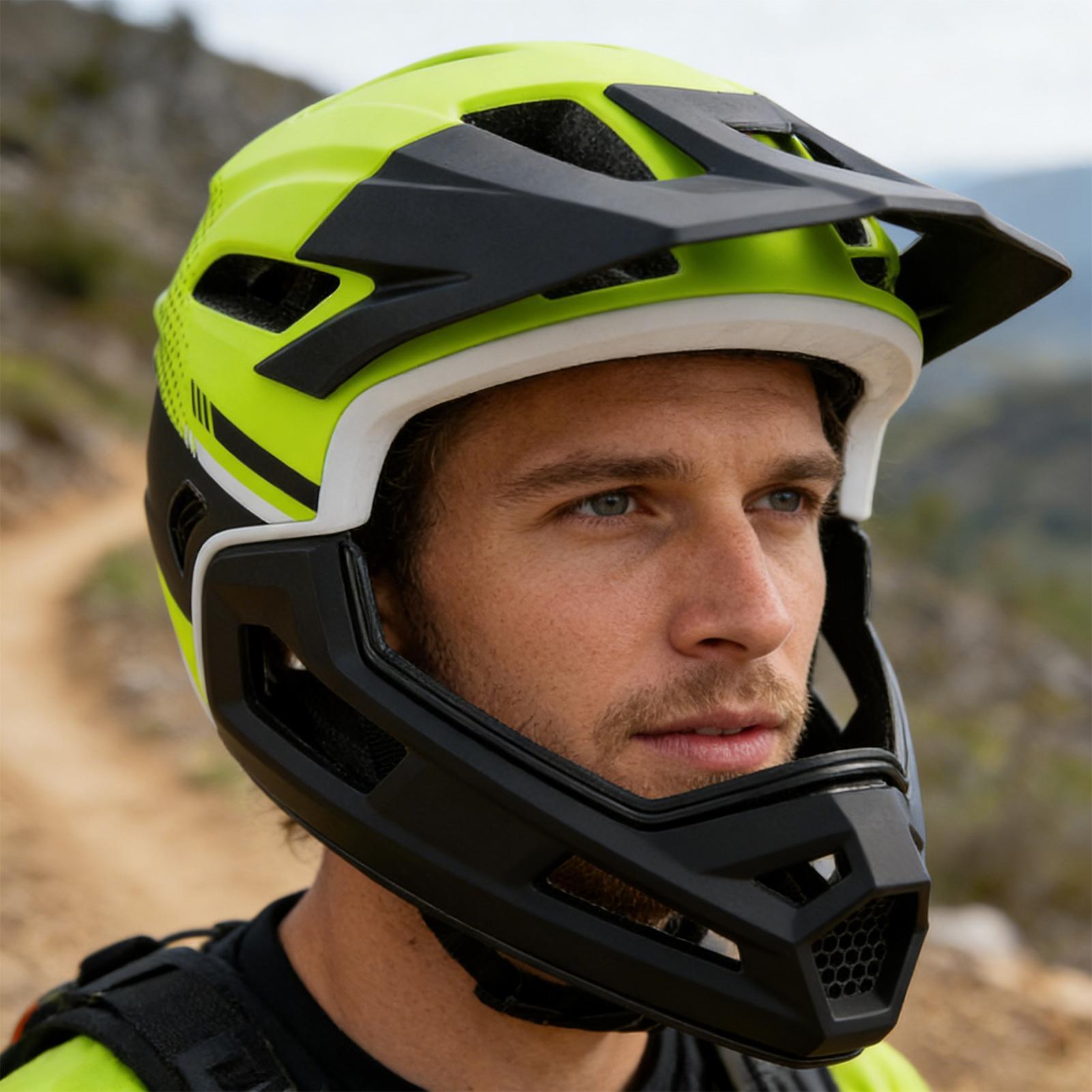 Mountain bike rosto cheio capa - Mountain Biking Helmet Full Face avaliação e preço