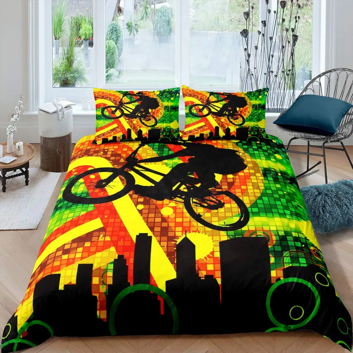Conjunto de capa de edredão de - Mountain Biking Game avaliação e preço