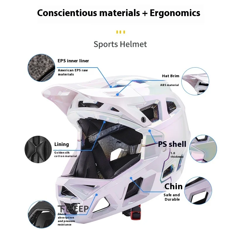Cross-border novo adulto de co - Mountain Biking Helmet Full Face avaliação e preço