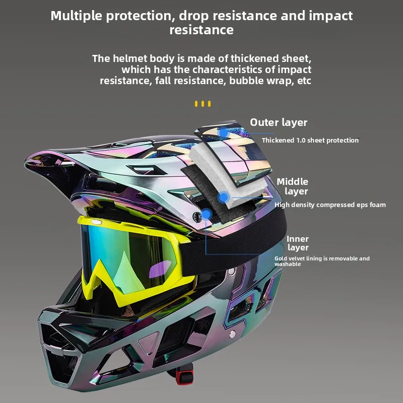 Cross-border novo adulto de co - Mountain Biking Helmet Full Face avaliação e preço