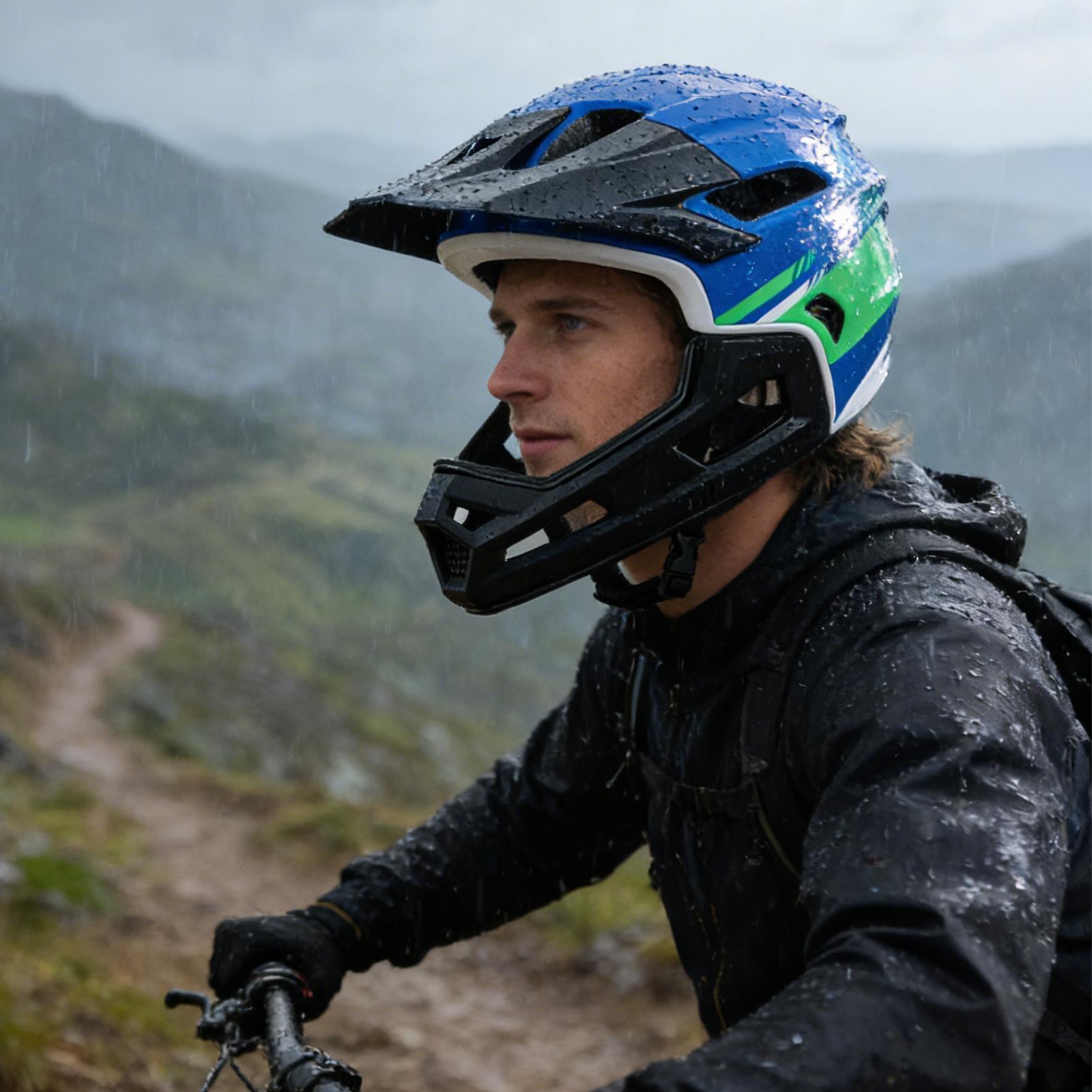 Rosto cheio capacete da bicicl - Mountain Biking Helmet Full Face avaliação e preço